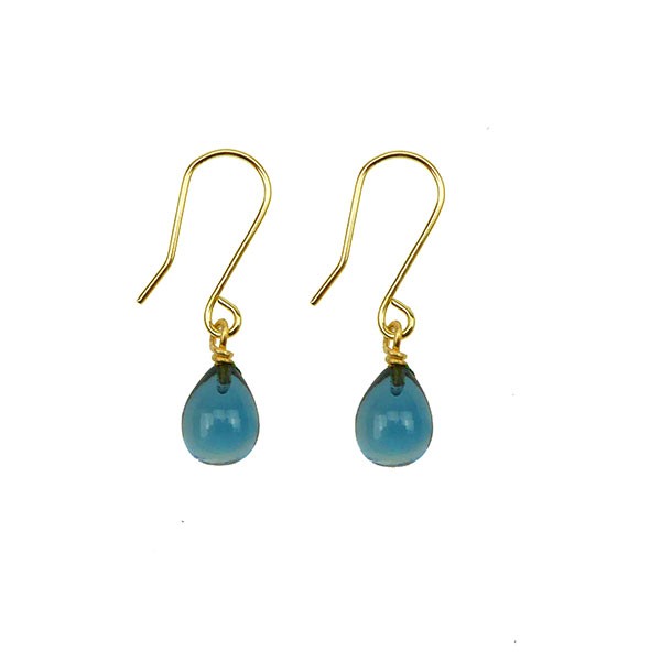 14K Earrings w.London Blue Topas 14 karat, från San - Links of Joy