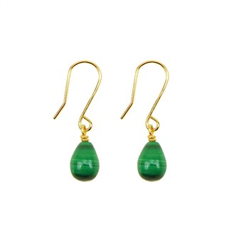 14K Earrings w.Malachite 14karat , från San - Links of Joy