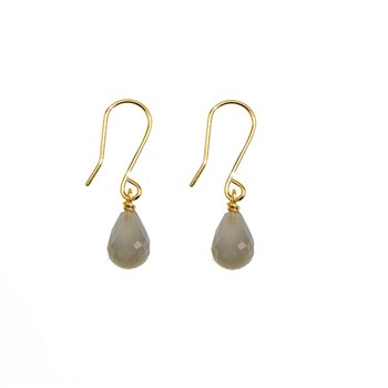 14K Earrings w.Faceted Moonstone 14 karat, från San - Links of Joy