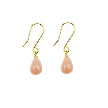 18kt øreringe med pink opal Pr.par, från San - Links of Joy