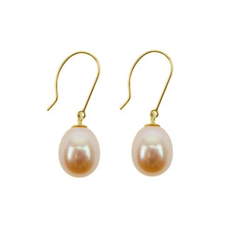 Earrings 14K w.pink Fresh Water Pearls Pr.par, från San - Links of Joy