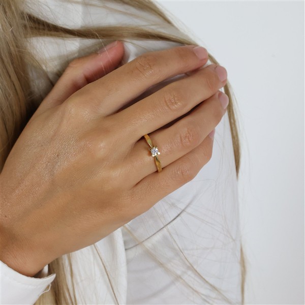 ETERNITY 14KT D.RING 1X0,15CT WSI 4/GRAB, från Aagaard