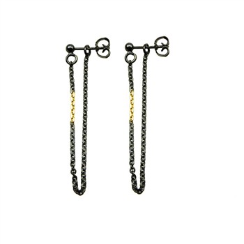 Earrings 925/585 - Oxidised  Pr.par, från San - Links of Joy
