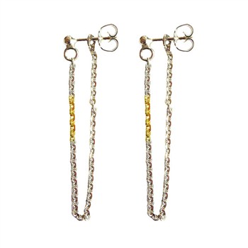 Earrings 925/585 -Rhodium Pr.par, från San - Links of Joy