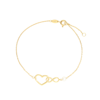 armbånd med hjerte og uendelighedstegn , från Aagaard