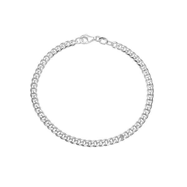 Armbånd sølv panzer, Bredde 2,7 mm, från Aagaard