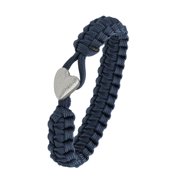 FSTS blåt armbånd m sølv lås 05, från Aagaard