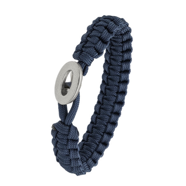 FSTS blåt armbånd m sølv lås 06, från Aagaard