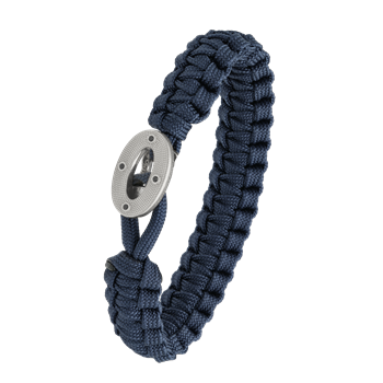 FSTS blåt armbånd m sølv lås 07, från Aagaard
