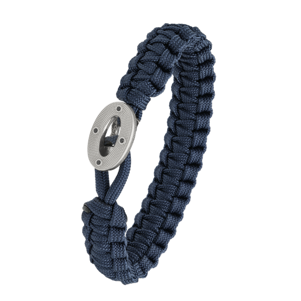 FSTS blåt armbånd m sølv lås 07, från Aagaard