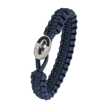 FSTS blåt armbånd m sølv lås 08, från Aagaard