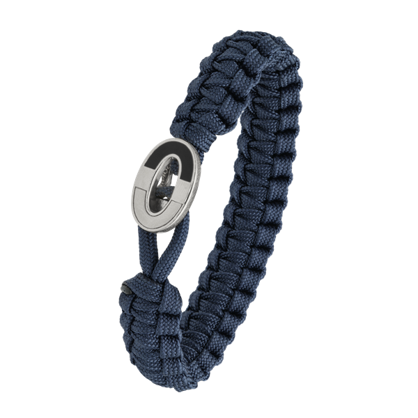 FSTS blåt armbånd m sølv lås 08, från Aagaard