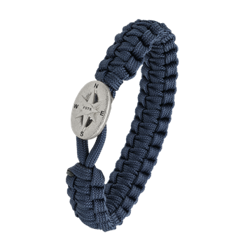 FSTS blåt armbånd m sølv lås 09, från Aagaard