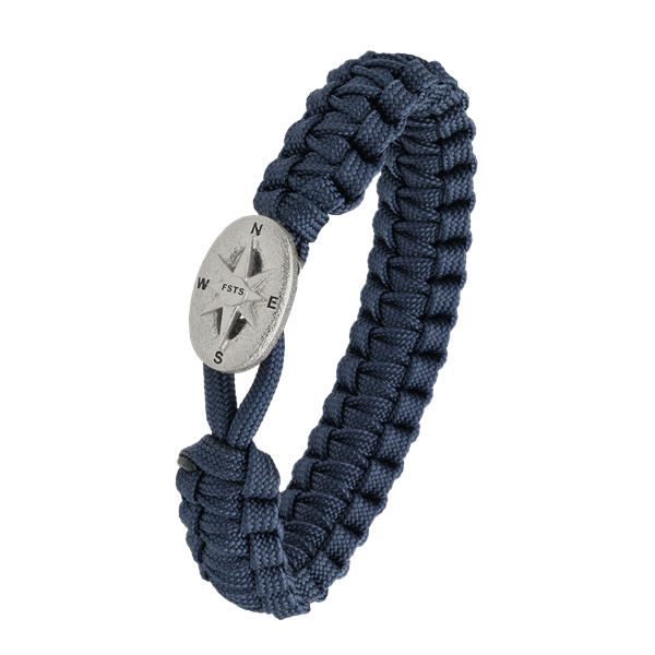 FSTS blåt armbånd m sølv lås 09, från Aagaard