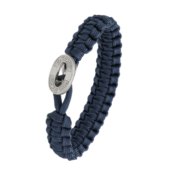 FSTS blåt armbånd m sølv lås 10, från Aagaard