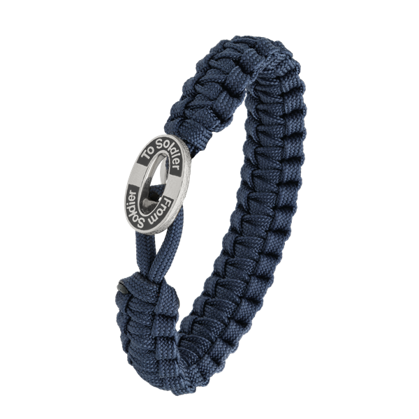 FSTS blåt armbånd m sølv lås 11, från Aagaard