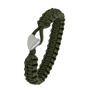 FSTS grønt armbånd m sølv lås 05, från Aagaard