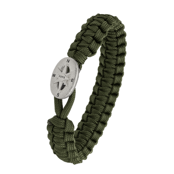 FSTS grønt armbånd m sølv lås 09, från Aagaard