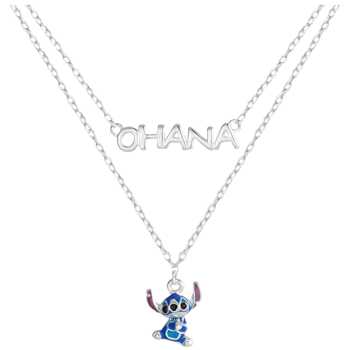 Disneys Stitch & Ohana silverhalsband