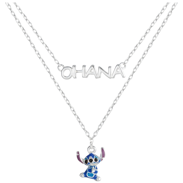 Disneys Stitch & Ohana silverhalsband