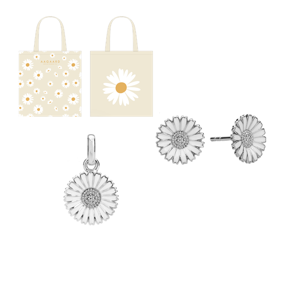 Marguerit sæt i Sølv, från Aagaard