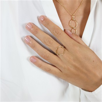 Ring, 8k, dobbelt cirkel, från Aagaard