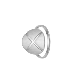 Ring, plade m/kryds, sølv, från Aagaard