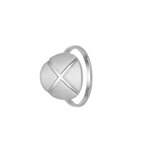 Ring, plade m/kryds, sølv, från Aagaard