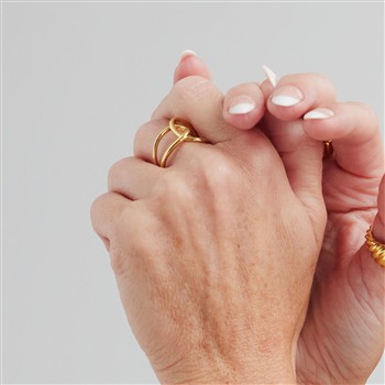 Ring, Løkke, forg sølv, från Aagaard