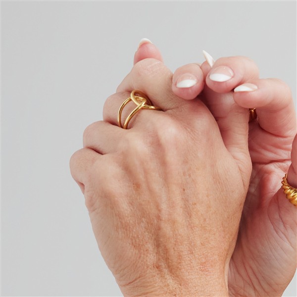 Ring, Løkke, forg sølv, från Aagaard