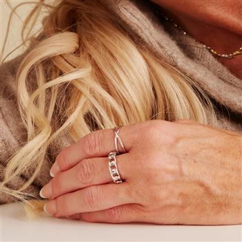 Ring, Kryds, sølv, från Aagaard