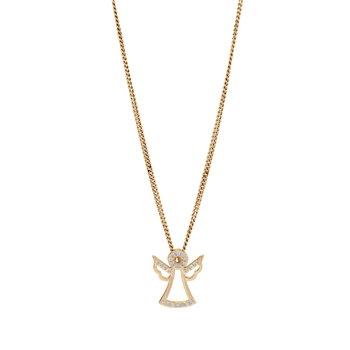 Forgyldt sølvvedhæng Engel m/kæde, från Siersbøl