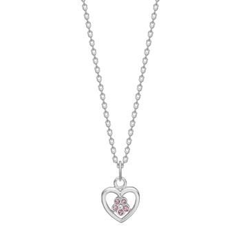 Rhd. sølvvedhæng hjerte m. cz, från Noa Kids