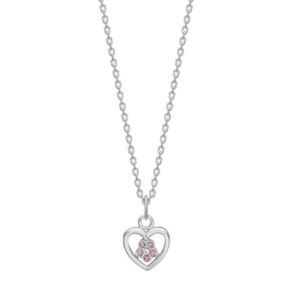 Rhd. sølvvedhæng hjerte m. cz, från Noa Kids