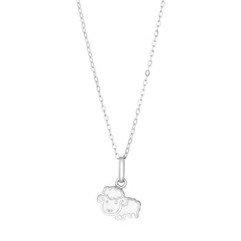 Rhod. sølvvedhæng får inkl. kæde, från Noa Kids