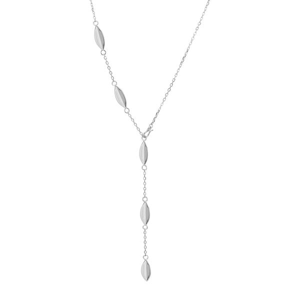 Rhd. sølv halskæde LEAVES52, från Nordahl