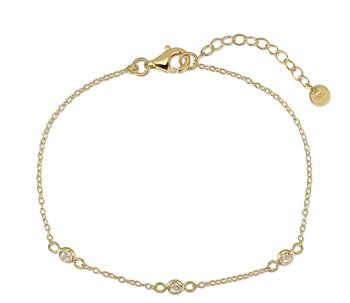 Armbånd sølv forgyldt zirkonia, från L&G