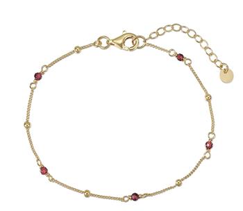 Armbånd sølv forgyldt med granat, från L&G