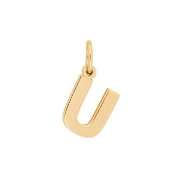 Forg. sølvvedhæng bogstav - U , från Siersbøl