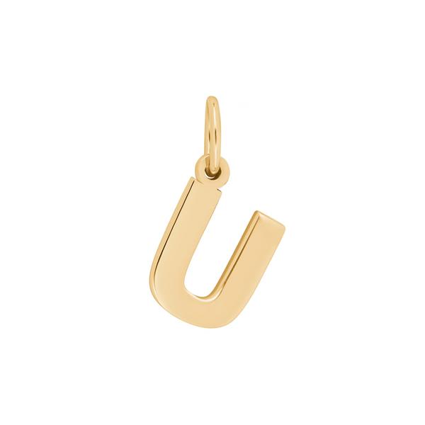 Forg. sølvvedhæng bogstav - U , från Siersbøl