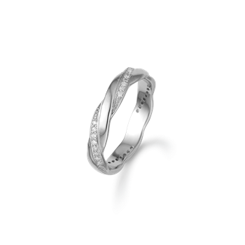 RHOD. SØLV RING M/SY.ZIRCONIA, från Aagaard