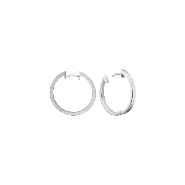 RHOD. SØLV CREOL 14MM, TRÅD 3MM M/KLAPLÅ, från Aagaard