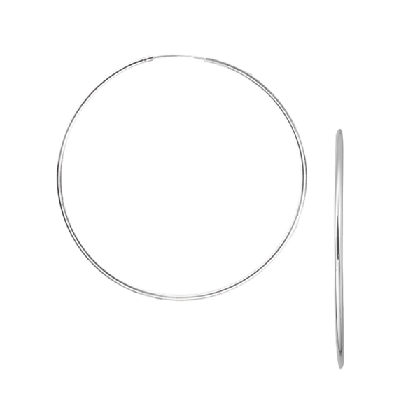 RHOD. SØLV CREOL 55 MM, TRÅD 1,2 MM M/VI, från Aagaard