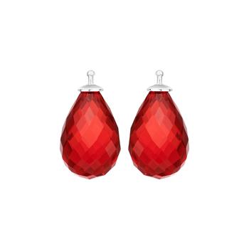 Glas facetteret farve20 m/rh sølv - par, från Heinzendorff