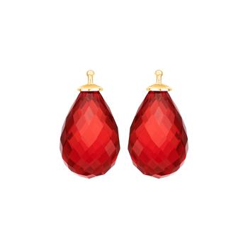 Glas facetteret farve20 m/fg sølv - par, från Heinzendorff