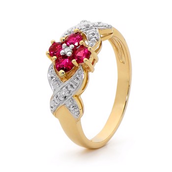 Ring with ruby, from Bee