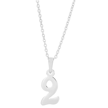 SIERSBØL sølv rhod. vedhæng 2  inkl. kæde, från Siersbøl