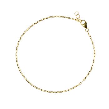 14kt armbånd & halskæde- Elegant åben kæde med skinnende overflade 20+1cm, från San - Links of Joy