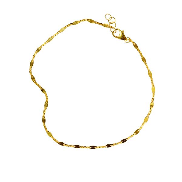 14kt armbånd & halskæde-Mirror kæde 48/50cm, från San - Links of Joy