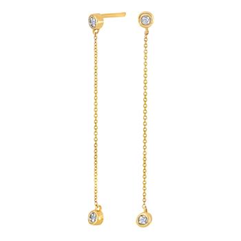 14kt. guldørehænger m/dia. 0.02ct W/SI, från Siersbøl